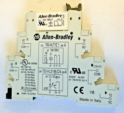 ALLEN BRADLEY 700-HLT1Z SOLID STATE RELAY SER.A W/700-TBR24 SER.A RELAY*LOTOF6*1