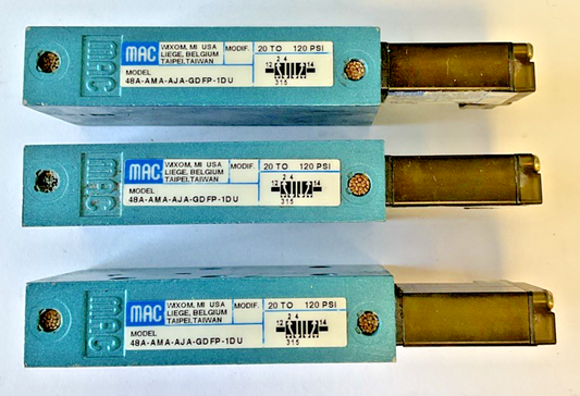 MAC  48A-AMA-AJA-GDFP-1DU SOLENOID VALVE 20-120PSI 24VDC 4.0W ***LOTOF3***0