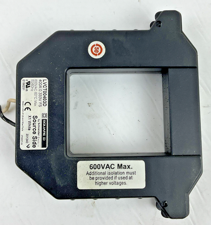SQUARE D LVCT00403D CURRENT TRANSFORMER 400A 0.333V FS 600VAC 50/60HZ2