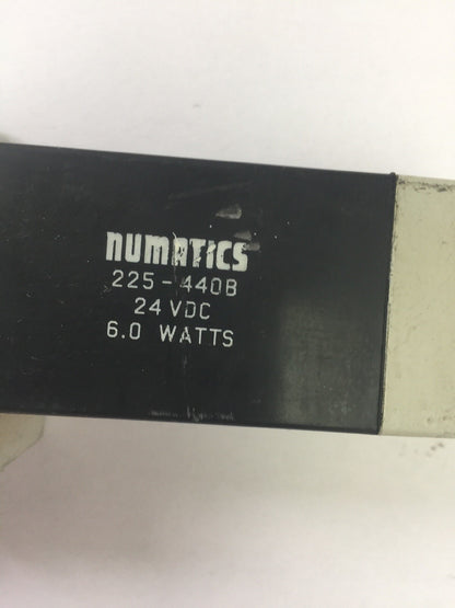 NUMATICS 225-372B 225-440B SOLENOID VALVE 24 VDC 6.0 WATTS 13SS415M0000612