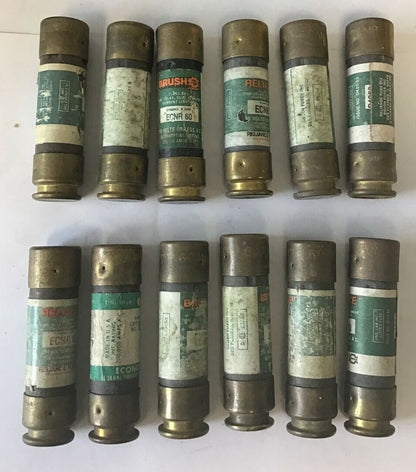 RELIANCE ECNR 60 TIME DELAY FUSE  RK5 250VAC 60A CURRENT LIMITING ***LOTOF12***0