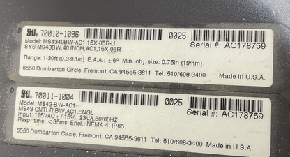 STI MS4340BW-AC1-15X-05R-U SAFETY SCREEN CONTROLLER MS43-BW-AC11