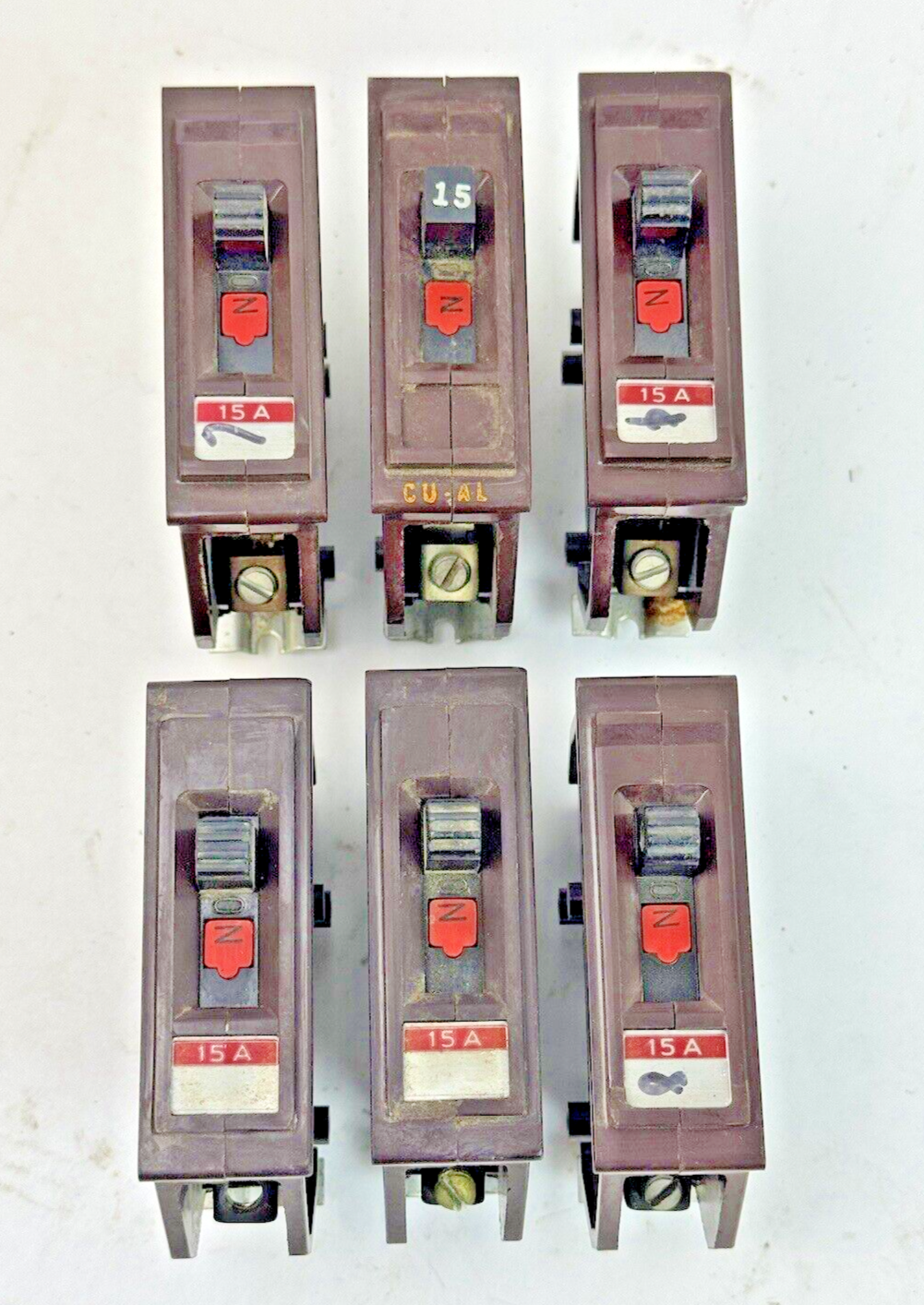 WADSWORTH ELECTRIC **LOT OF 6** - 115 - CIRCUIT BREAKERS - 1 POLE, 15 A1