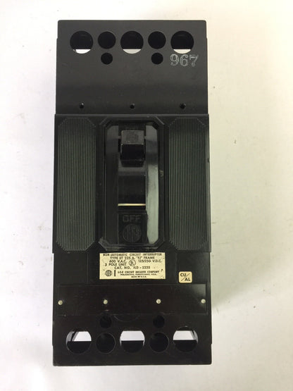 ITE SIEMENS FJ3-S225 CIRCUIT BREAKER 600VAC 125/250VDC 225AMP 3POLE 0