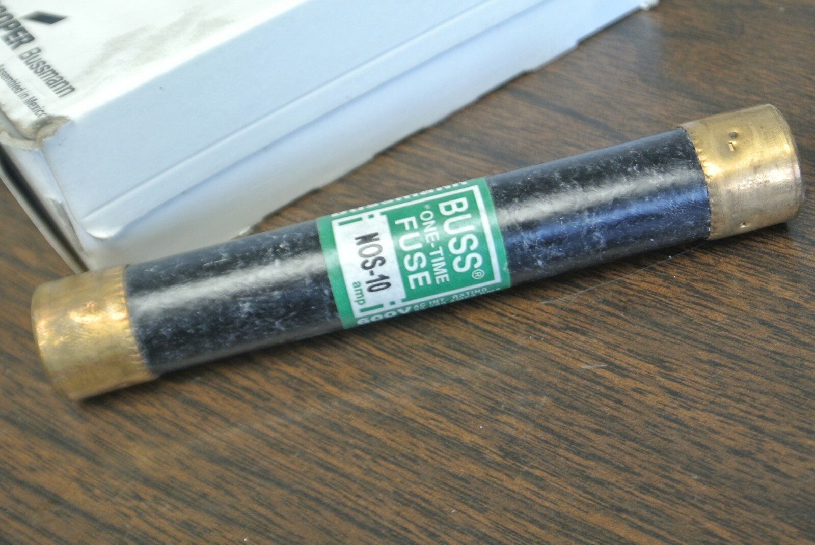 LOT of 5 / COOPER-BUSSMANN / NOS10 / ONE-TIME FUSE / 10A / 600V1