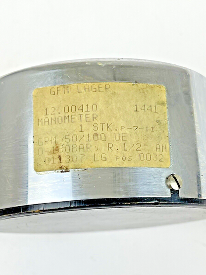 SOZIUS - GRM-150/10 - LIQUID GAUGE - 4" DIAMETER, 3/4" NPT BOTT CONN, 0-2300 PSI5