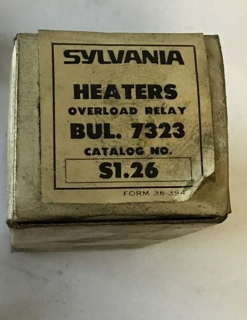 CLARK / SYLVANIA OVERLOAD HEATER RELAY S1.26 BUL.7323 ***LOTOF2***1