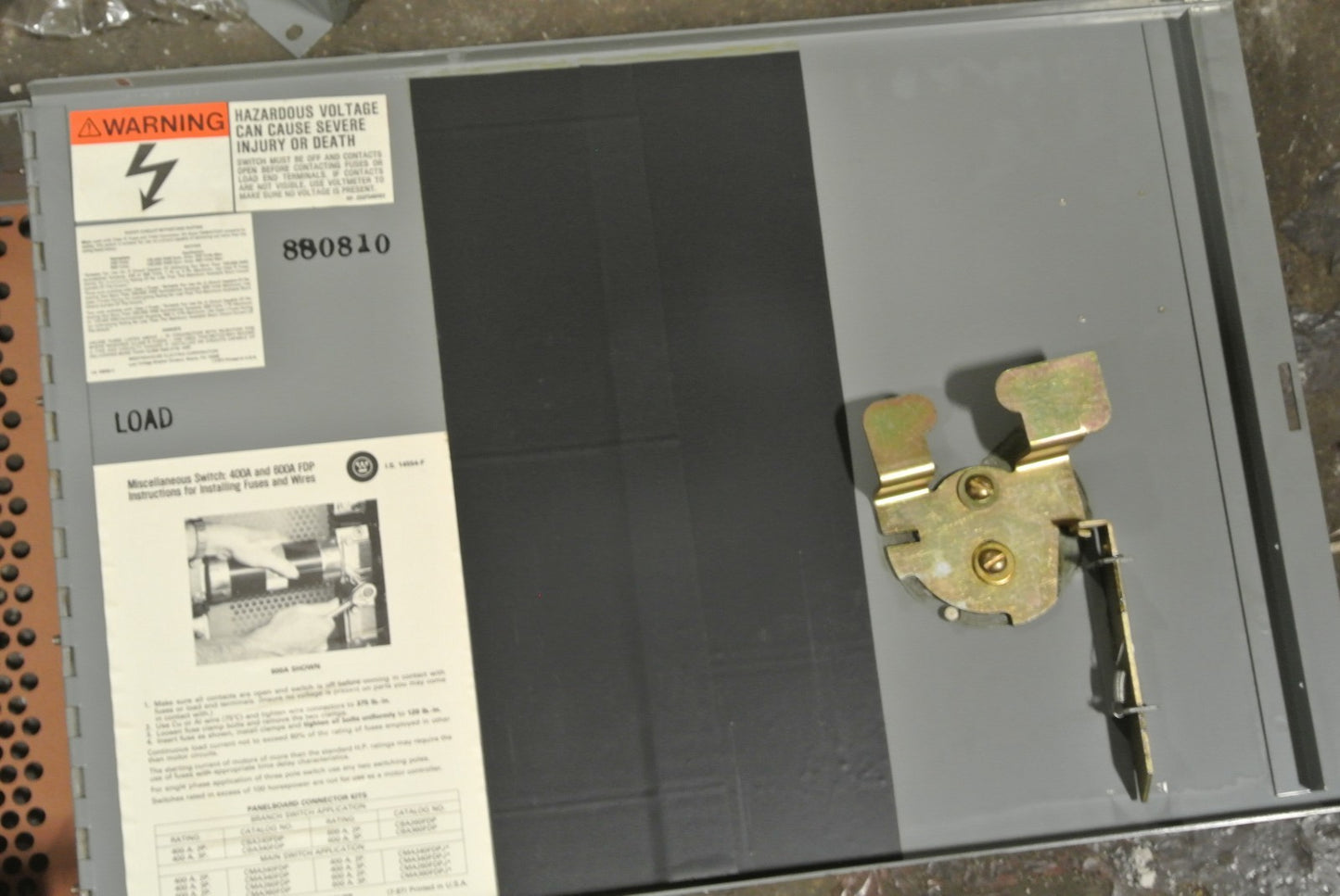 WESTINGHOUSE FDP325R FUSIBLE FDP SWITCH - 240V, 400A, 3-POLE3