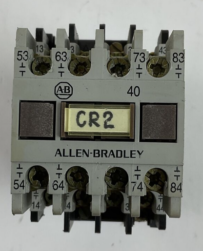 ALLEN BRADLEY 700DC-F400* SER C CONTACTOR 600VAC 300VDC 10A COIL 24VDC 195-FA401