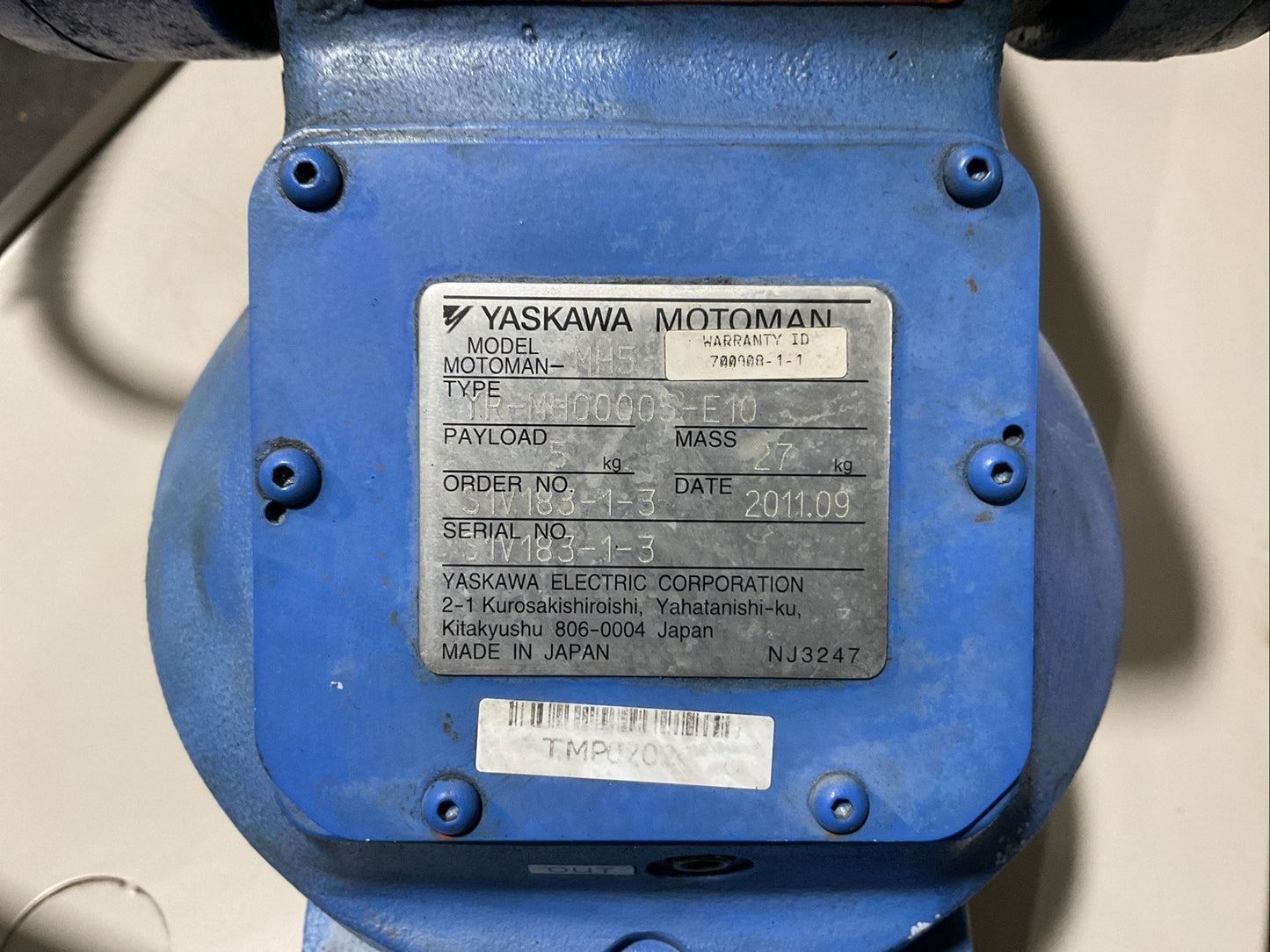 YASKAWA YR-MH00005-E10 WELDING DX100/MH5 TYPE ERDR-MH00005-B32 3PH 480V 50/60HZ4