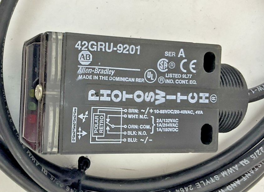 ALLEN BRADLEY 42GRU-9201 PHOTOSWITCH SER.A 55VDC 40VAC 4VA1