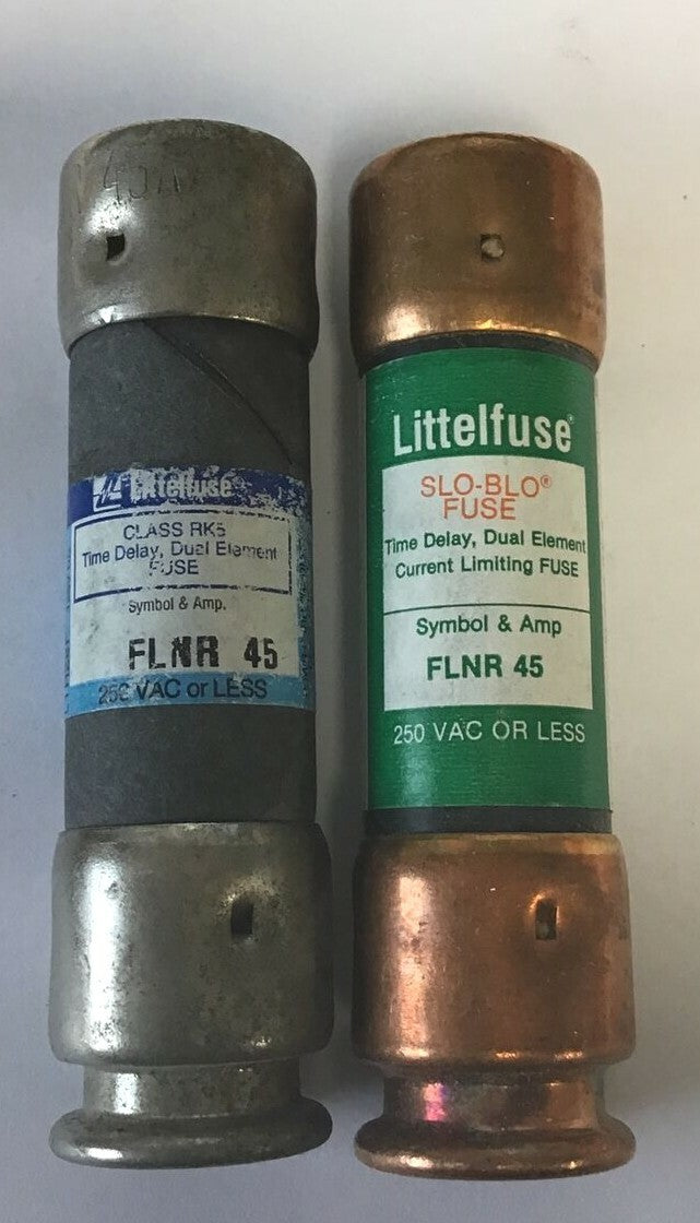 LITTELFUSE FLNR45 POWR-GARD (3)& SLO-BLO (4) CURRENT LIMITING 250VAC***LOTOF7***0