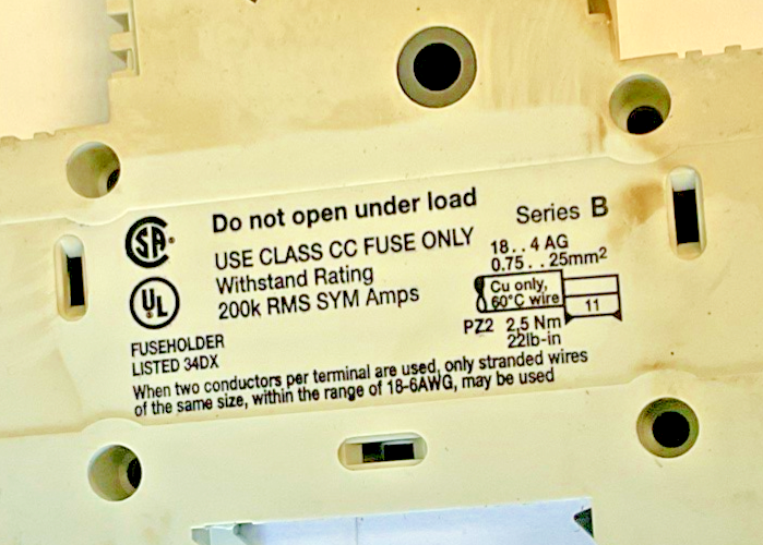 ALLEN BRADLEY 1492-FB1C30-D1 FUSE HOLDER SER.B 30A 72V  ***LOTOF14***4