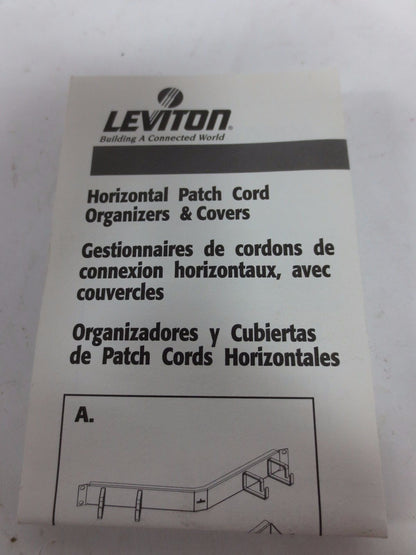 LEVITON 130-49253-BCM / 49253-BCM HORIZONTAL PATCH CORD ORGANIZER - NEW SURPLUS3
