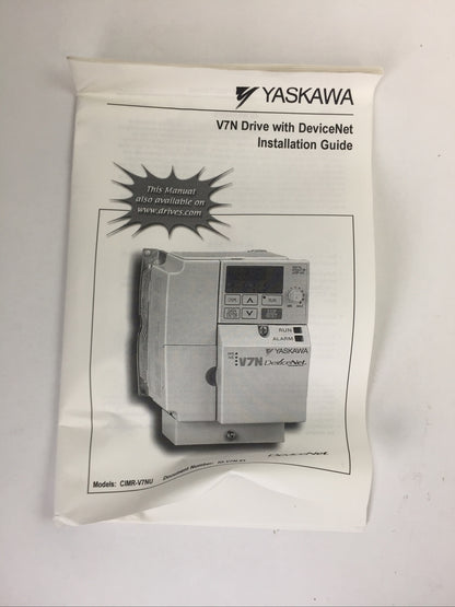 YASKAWA DRIVE CIMR-V7NU21P51 VARISPEED 230VAV 8A CVST31059 BLANK COVER-A8