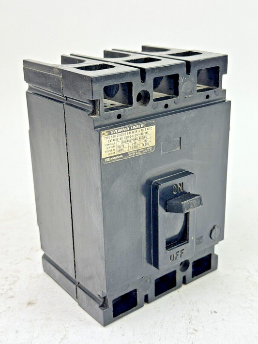 SYLVANIA / CHALLENGER - SEH-3-C-20 - CIRCUIT BREAKER - 20 A, 480 VAC, 3 POLE0