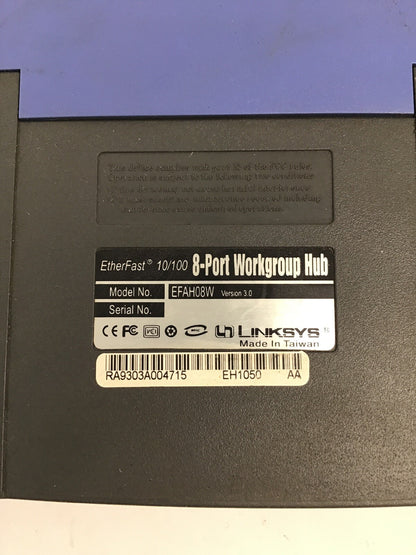 Cisco-Linksys EFAH05W EtherFast 10/100 5-Port Workgroup Hub VER. 3.03