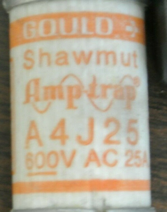 LOT of 4 / SHAWMUT A4J25 AMP-TRAP® CLASS J FUSE / 25A / 600V1