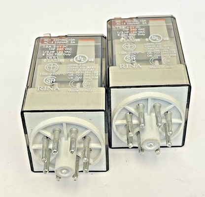 ALLEN BRADLEY *LOT OF 2* - 700-HA32A1-3-4 SER D - RELAY - 250 VAC, 1O A, 30 VDC3