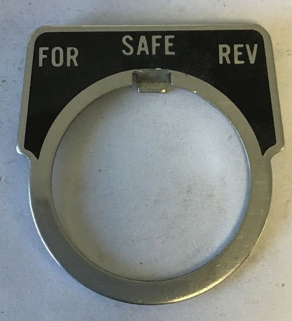 UNBRANDED LEGEND PLATE  FOR/SAFE/REV ***LOTOF28***1