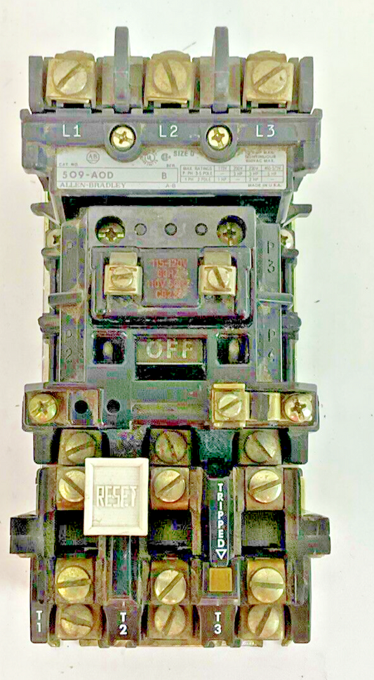 ALLEN BRADLEY 509-AOD STARTER SER.B CB236 COIL NO W/O HEATERS0