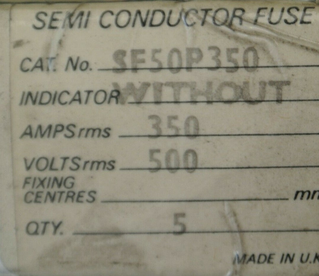 CEFCO SF50P350 SEMICONDUCTOR FUSE / 350A / 500V / NEW SURPLUS / EACH4