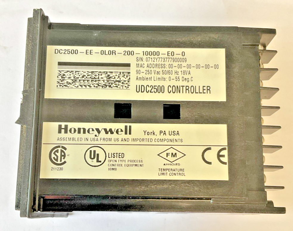 HONEYWELL DC2500-EE-0L0R-200-10000-E0-0 DIGITAL CONTROLLER 250VAC 50/60HZ 18VA1