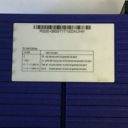 HIRSCHMANN RS20-0800T1T1SDAUHH ETHERNET RAIL SWITCH 8PORT 60VDC 30VAC 50HZ/60HZ3