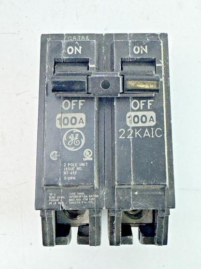 GE - THQL2100 - COMMON TRIP CIRCUIT BREAKER - 2 POLE, 100 A, 240 VAC2