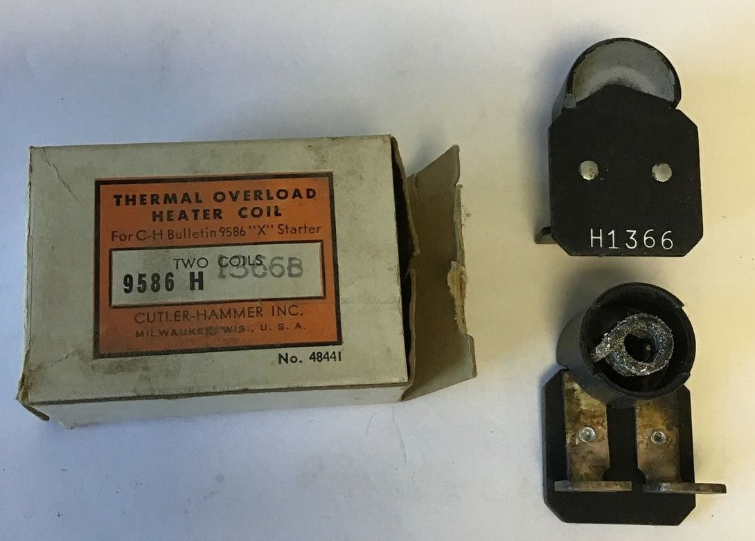 CUTLER HAMMER 9586H1366B OVERLOAD OVERLOAD HEATER COIL ***LOTOF2***0