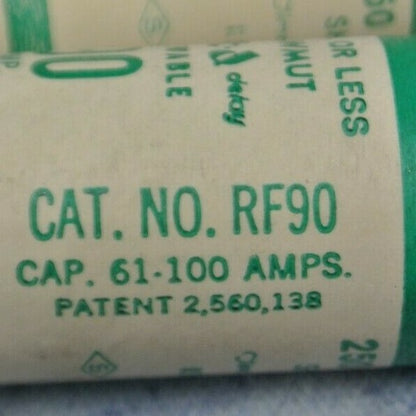 LOT of 3 / SHAWMUT RF90 RENEWABLE FUSE / 90A / 250V / NEW SURPLUS1