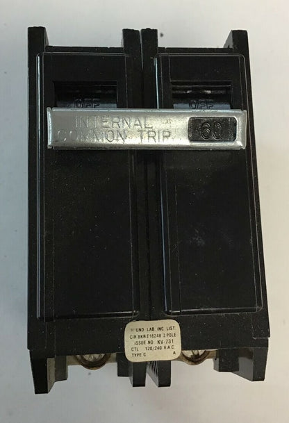 SYLVANIA/CHALLENGER  C260 CIRCUIT BREAKER 120/240VAC TYPEC 2POLE ***LOTOF3***1