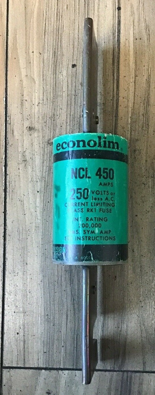 FEDERAL PACIFIC NCL450 ECONOLIM FUSE 450A 250VAC RK1 CURRENT LIMITING**LOTOF3**1
