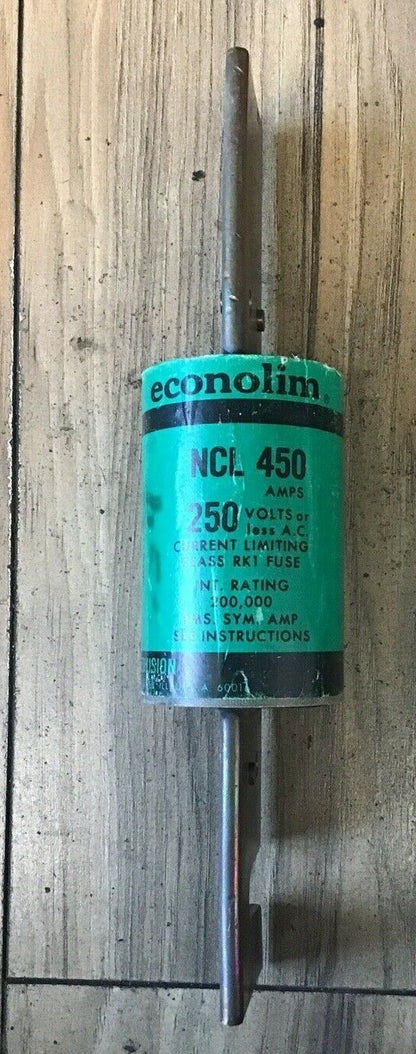 FEDERAL PACIFIC NCL450 ECONOLIM FUSE 450A 250VAC RK1 CURRENT LIMITING**LOTOF3**1