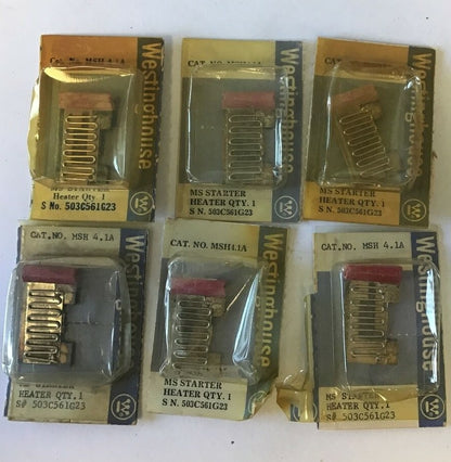 CUTLER HAMMER MSH4.1A OVERLOAD HEATER ****LOTOF6****0