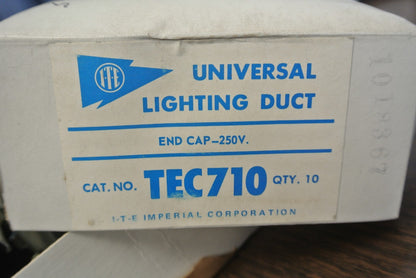 I-T-E IMPERIAL TEC710 END CAP for UNIVERSAL LIGHTING DUCT / 250V / NEW SURPLUS 8