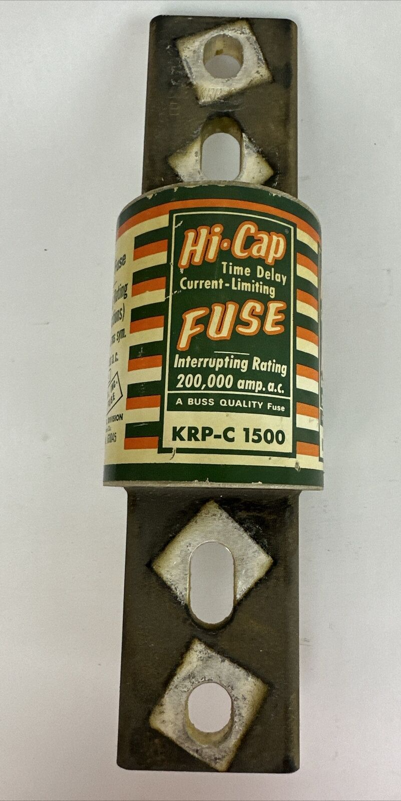 BUSS KRP-C 1500 HI-CAP TIME-DELAY CURRENT-LIMITING CLASS J FUSE 1500AMP 600VAC0
