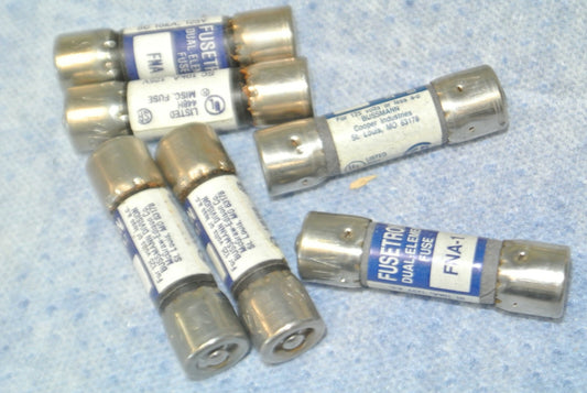LOT of 6 / BUSS FNA1 FUSETRON FUSE / 1A / 125V / NEW SURPLUS / FNA-10