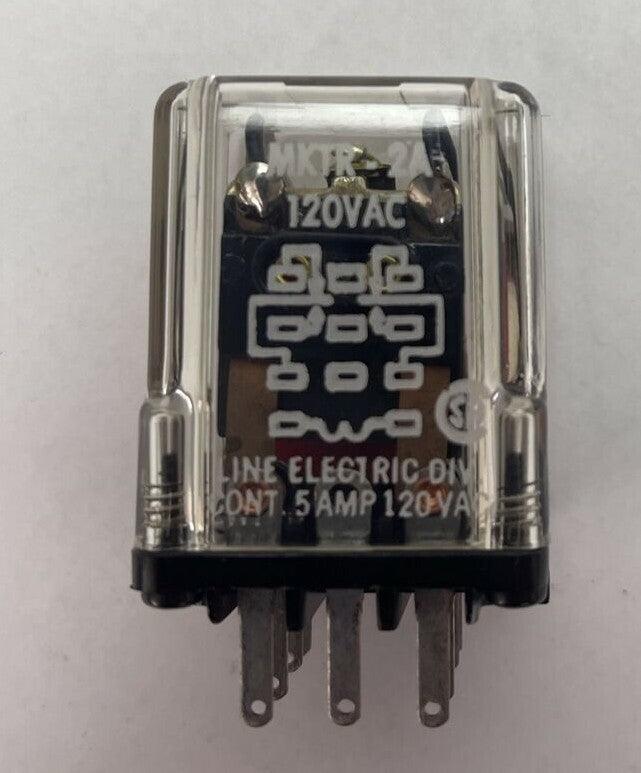LINE ELECTRIC MKTR-2A RELAY CONT.5A 120VAC COIL 120VAC0