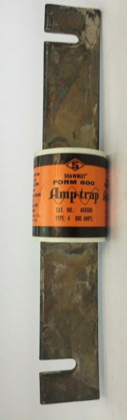 SHAWMUT AMPTRAP A6X600 FUSE 600 AMP 600 VOLTS AC/DC TYPE 4 FORM 6002