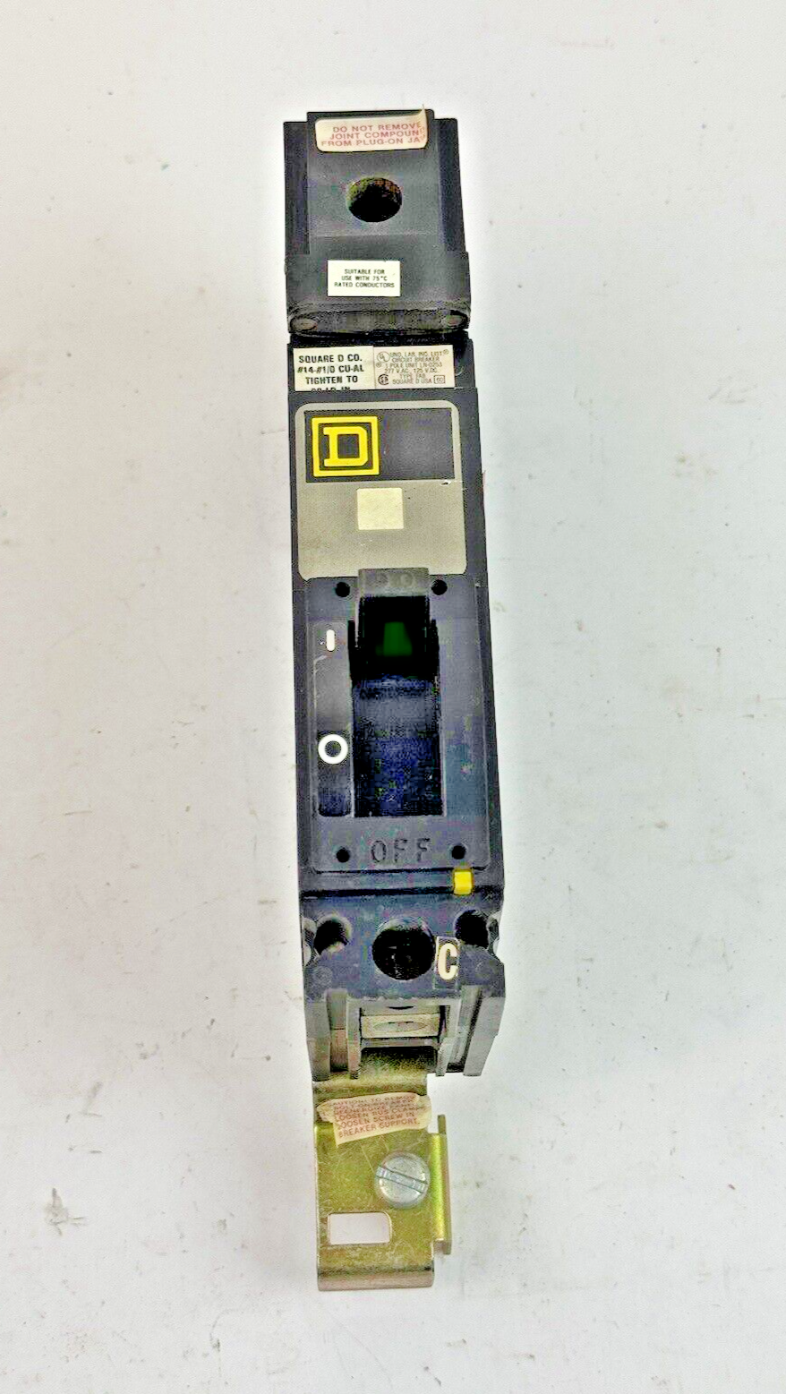 SQUARE D - FHB16090C - I-LINE MOLDED CASE CIRCUIT BREAKER - 1 POLE/ 90 A/ 277VAC1