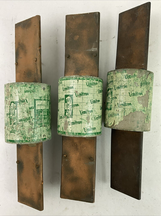 BUSSMANN LIMITRON KTN600 FAST-ACTING FUSE 600AMP 250VAC (LOT OF 3)0