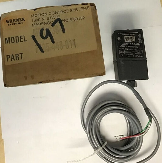 WARNER ELECTRIC MCS-636-2 PHOTOSCANNER CLASS2 28VDC 1.7W 0