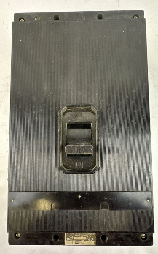 ITE ET6130 NON-AUTOMATIC CIRCUIT INTERUPTER 600VAC 3POLE 400A KL FRAME0