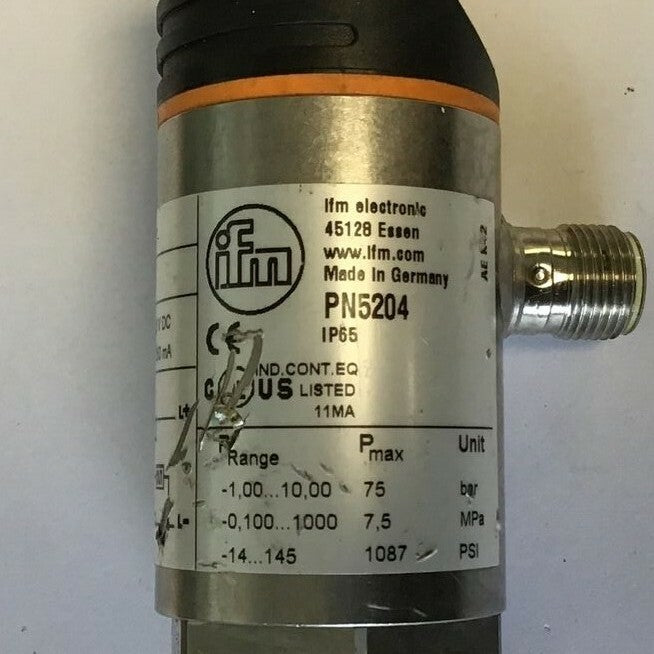 IFM PN5204 PRESSURE SWITCH PORT 1/4 18-36VDC 250MA 2