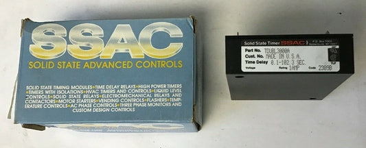 SSAC TDUBL3000A SOLID STATE TIMER 0.1-102.3SEC 1AMP CODE 2389B 0