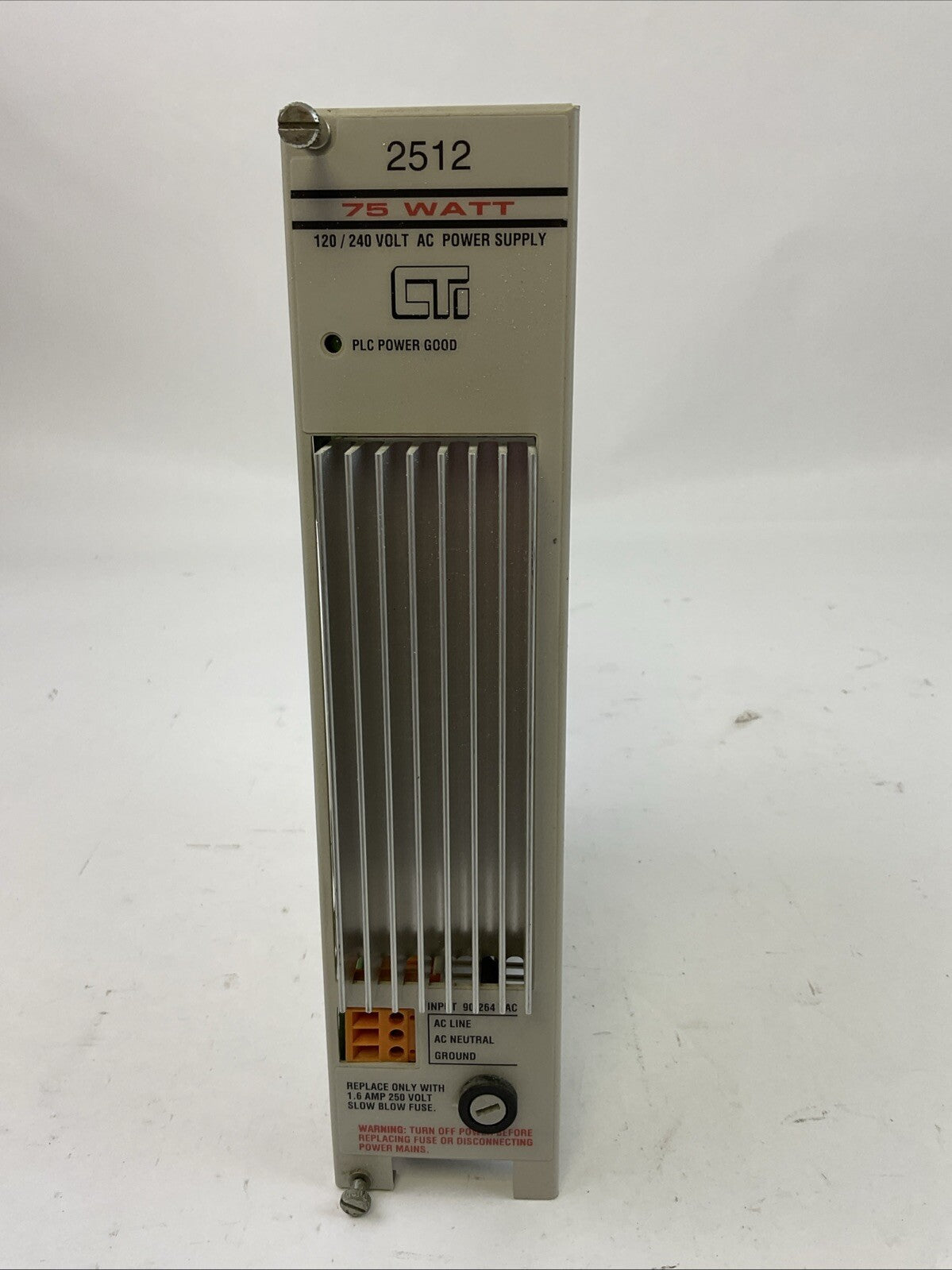 CONTOL TECHNOLOGY 2512 120/240 VOLT AC POWER SUPPLY 75 WATTS INPUT 90-264VAC0