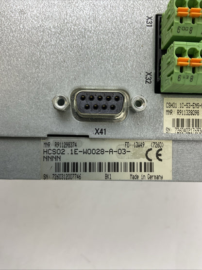 REXROTH CSH01.1C-S3-ENS-NNN-NNN-S2-S-NN-FW HCS02.1E-W0028-A-03-NNNN INDRADRIVE C3