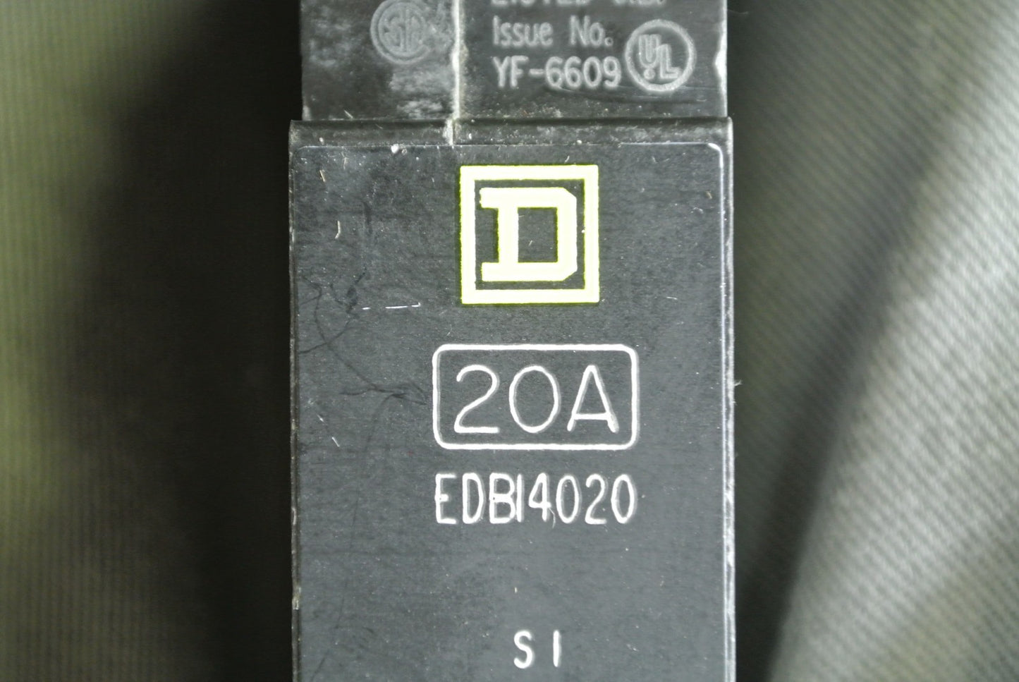 SQUARE D EDB14020 CIRCUIT BREAKER - 20A, 1-POLE, 277VAC1