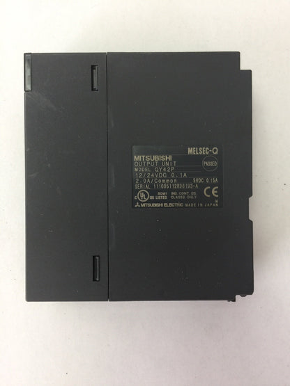 MITSUBISHI QY42P OUTPUT UNIT MELSEC-Q 12/24VDC 0.1A 5VDC 0.15A2